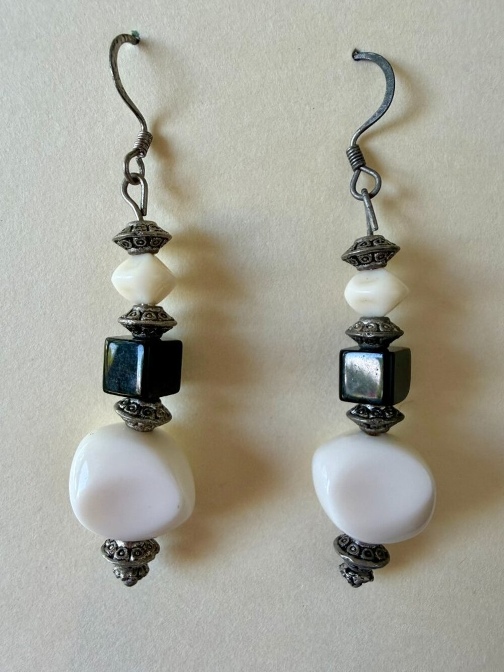 Boho Dangle Earrings with Faceted Beads